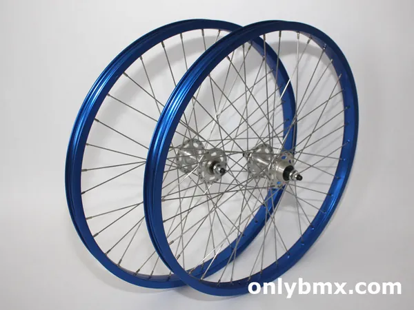Araya and Shimano 24″ BMX Wheel Set – Blue / Silver