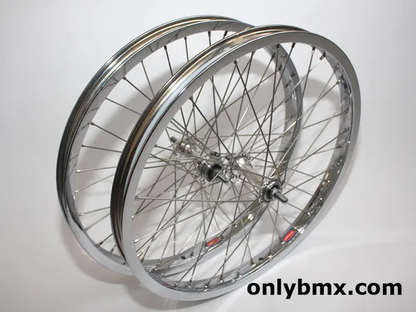 Araya 7X and Suzue BMX Wheel Set – Chrome
