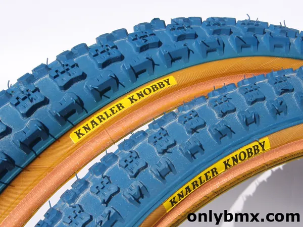 Knarler Knobby Blue BMX Tyres