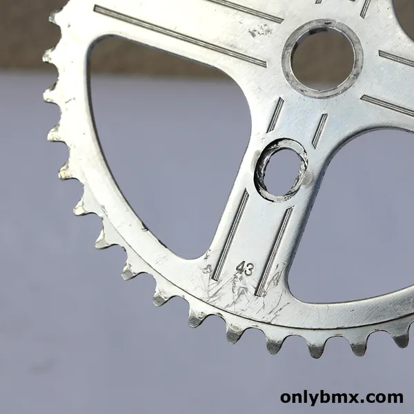 Redline Bubble Font 43t Sprocket