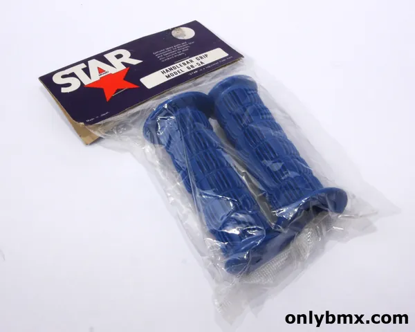 Star Brand Bicycle Grips – BMX – Blue – NOS