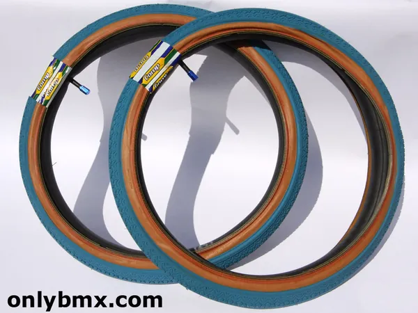 Tioga Comp Ramp Freestyle BMX Tyres – Blue – NOS