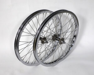 Araya 7X chrome rims and Hutch magnesium hubs for 20" BMX bikes